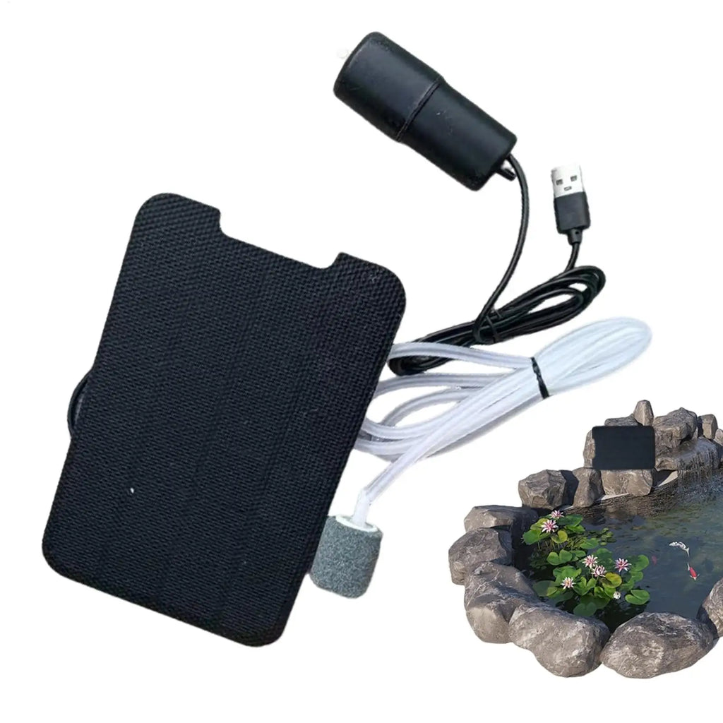 NEW Pond Aerator Solar Aquarium Air Pump Fish Tank Air Pump for Hobbyists Keepers Anglers Growers Gardeners Decorators Backyard Qme