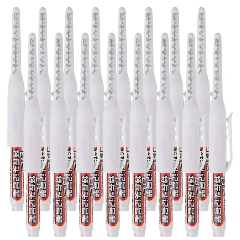 1- Waterproof Deep Hole Marker Pens Long Nib Head Carpenter Pen Black