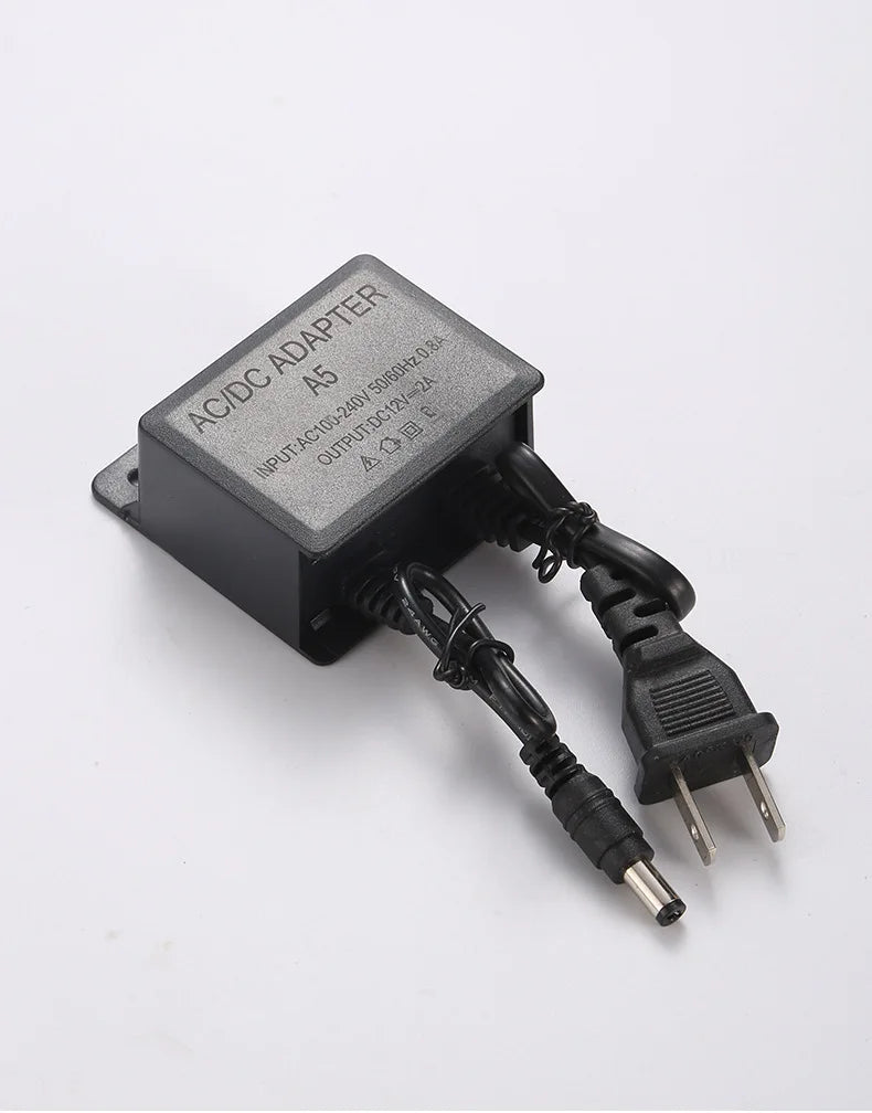 3pcs Power Supply AC DC Charger Adapter 12V 2A EU US Plug Waterproof Outdoor for CCTV Video Camera Qme