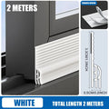 2/4M TPE Triple Anti-Cold Window Seal Strip Windproof Dust-proof Noise Reduction Weatherstrip Self Adhesive Door Seal Strip Qme White 2M