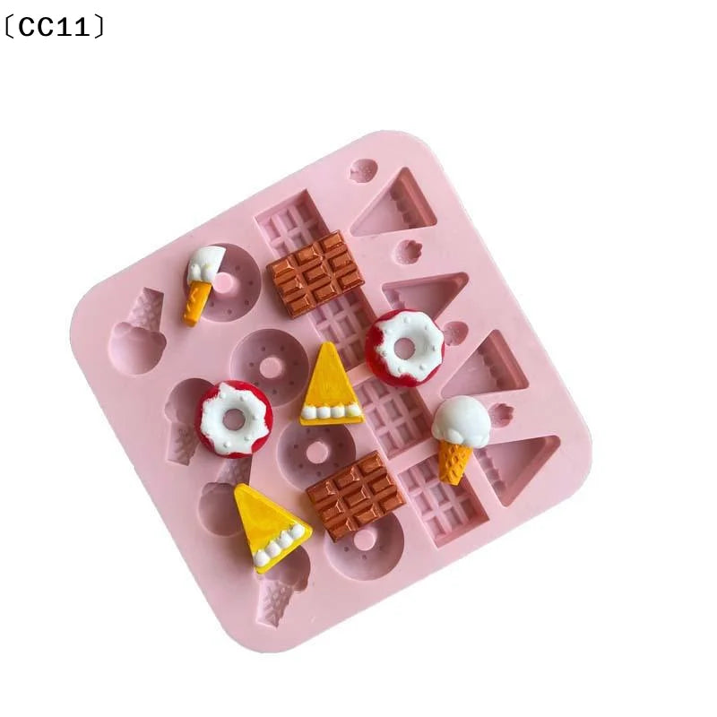 Sugarcraft Candy Donuts Silicone Molds Fondant Cake Decorating Qme