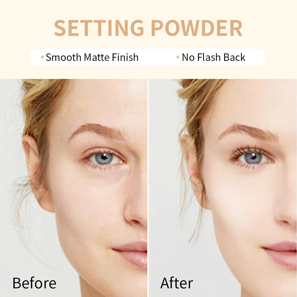 5 Colors Loose Powder Can Reduce Pores and Fine Lines, With a Long-lasting Matte Effect and Natural Facial Makeup Powder Qme