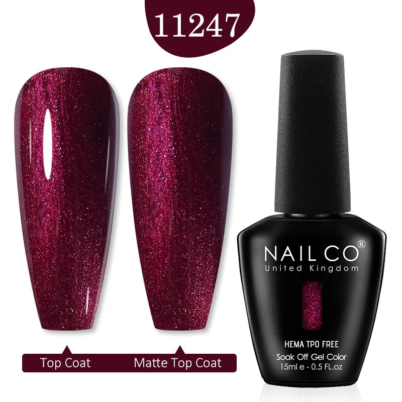 NAILCO Glitter Reflective Series Gel Nail Polish Nails Art Semi