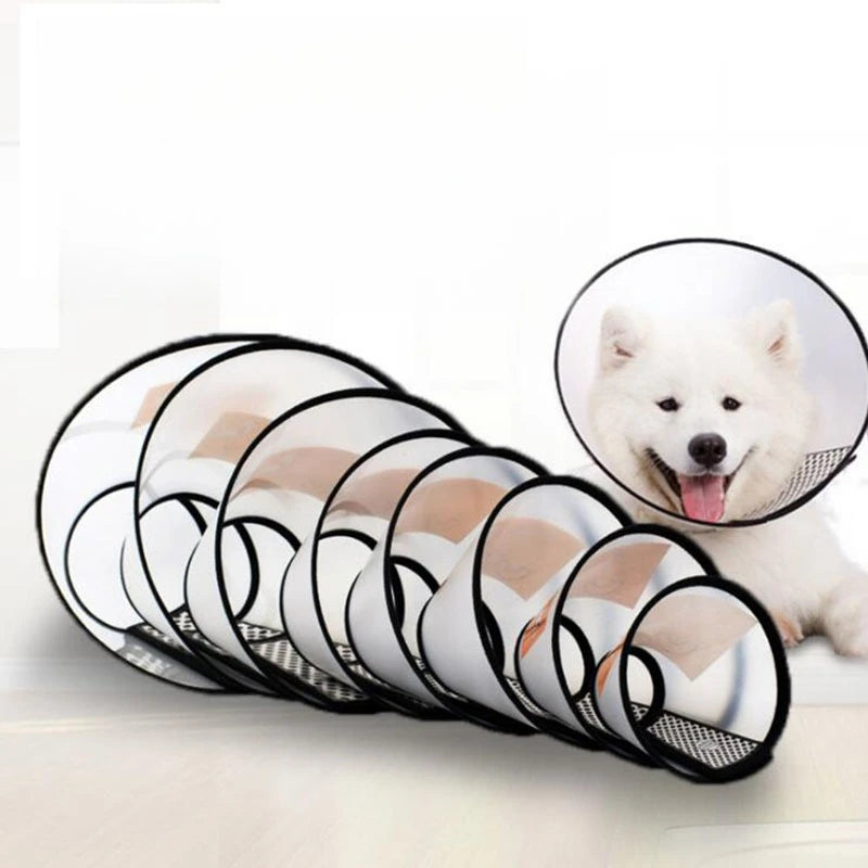 A Pet Anti-bite Collar Cat Wound Healing Cone Neck Protection Cover Circle for Kitten Puppy Dog Post-operative Care Qme