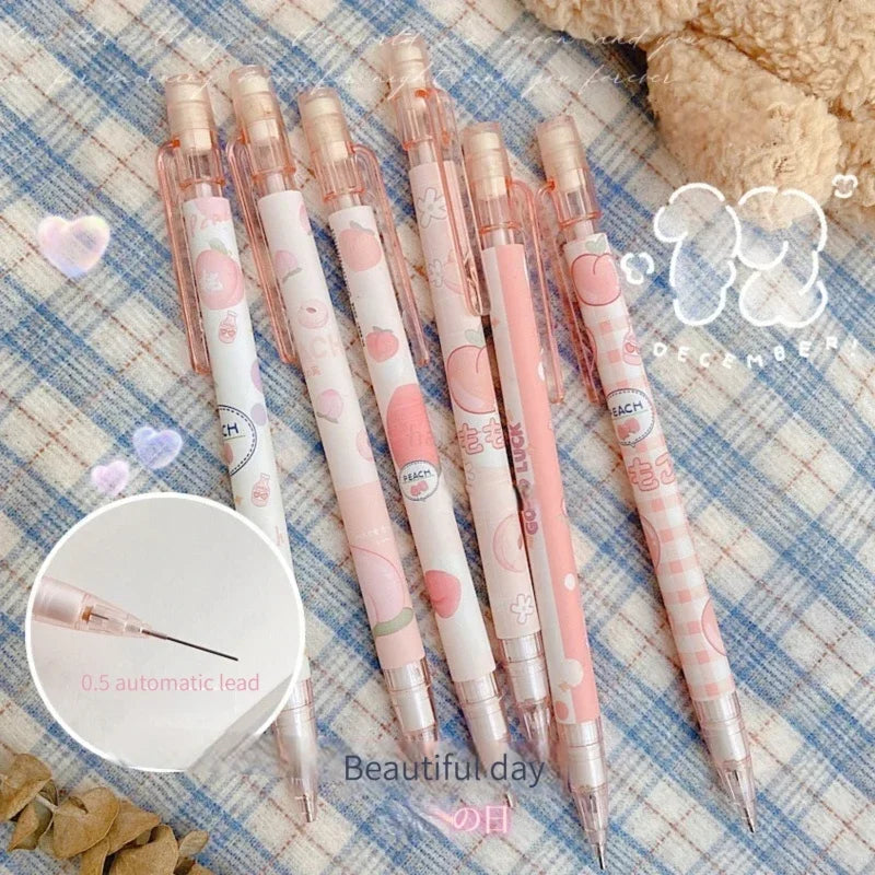 Kawaii Mechanical Pencil set 0.5/0.7mm 2B Refill Cute Cartoon Automatic Pencils School Office Supplies Child Gift Statione Qme
