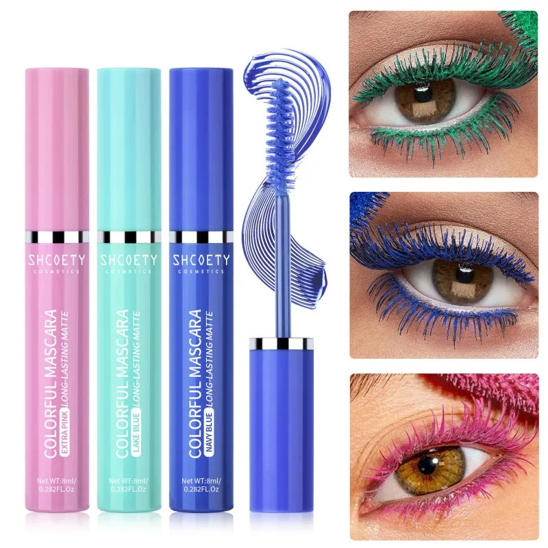 Colorful Mascara Waterproof Non-smudged Slender Thick Curly Christmas Qme