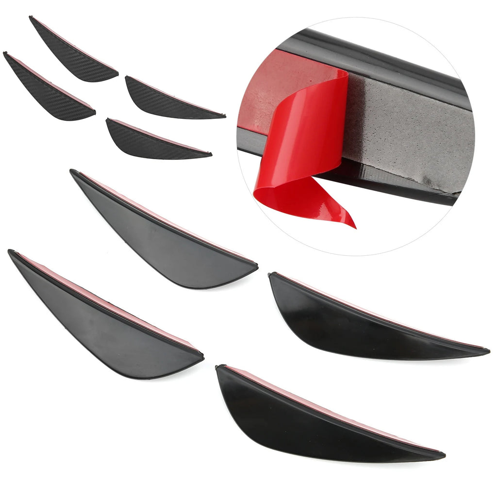 Front Bumper Air Knife Spoiler Modification Diffuser PVC Paste Type Front Bumper Lip Front Bumper Qme
