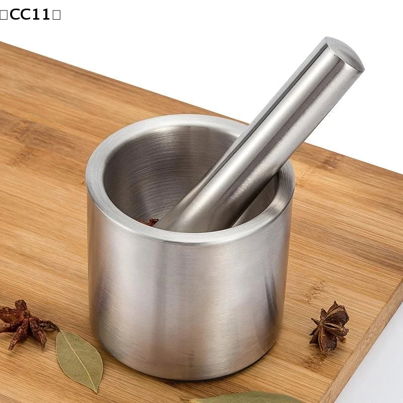 Stainless Steel Household Mashing Jar Anti-slip Thick Grinding Bowl Qme
