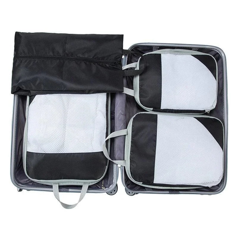 Compression Packing Cubes Travel Storage Bag Suitcase Mesh Bags Qme