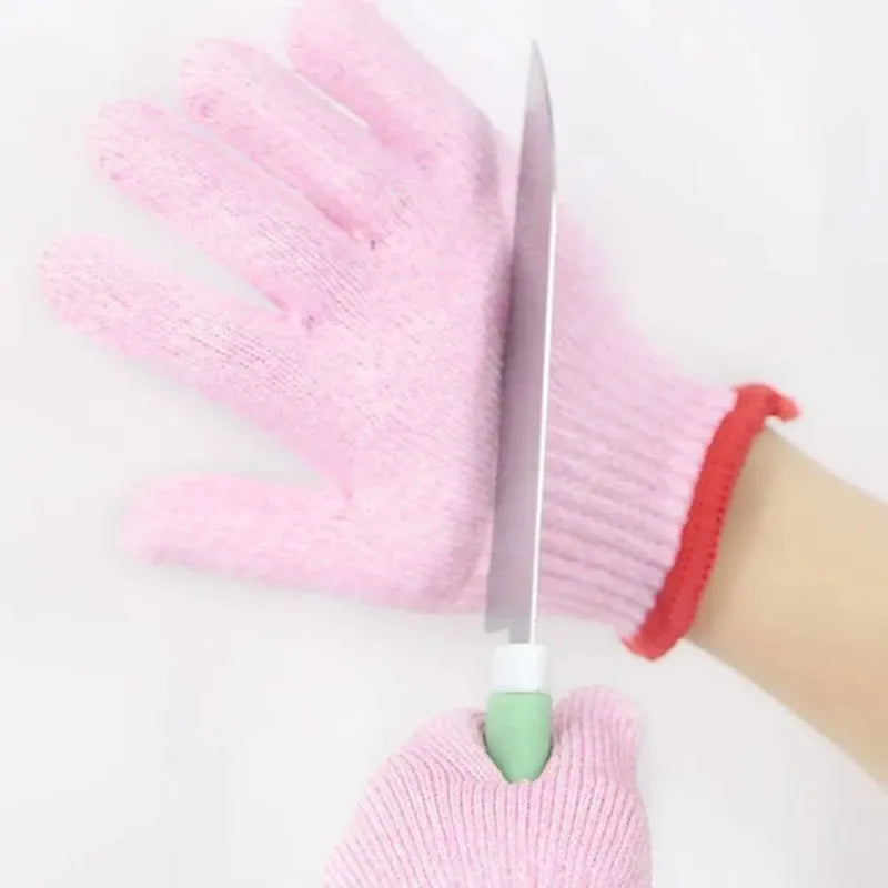 2PCS Kids HPPE Level 5 Cut Resistant Gloves Woodworking Labor Class Protection for Boys Girls Preschool Primary School Students Qme
