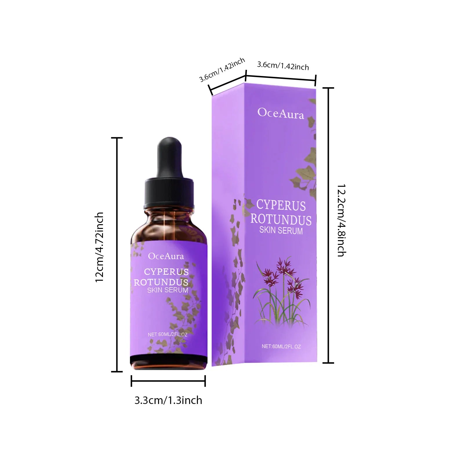Cyperus Rotundus Skin Serum Nourishing Soothing Skin Inhibit Hair Moisturizing Refreshing Slowing Body Hair Inhibitor Oil Qme 60ml Boxed