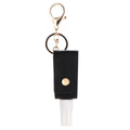 Hand Sanitizer Bottle Mini Hands Hydroalcoholic Gel PU Leather Qme Black