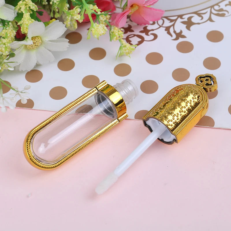 Refillable Empty Lip Gloss Tube Balm Clear Elegant Cosmetic Container Qme