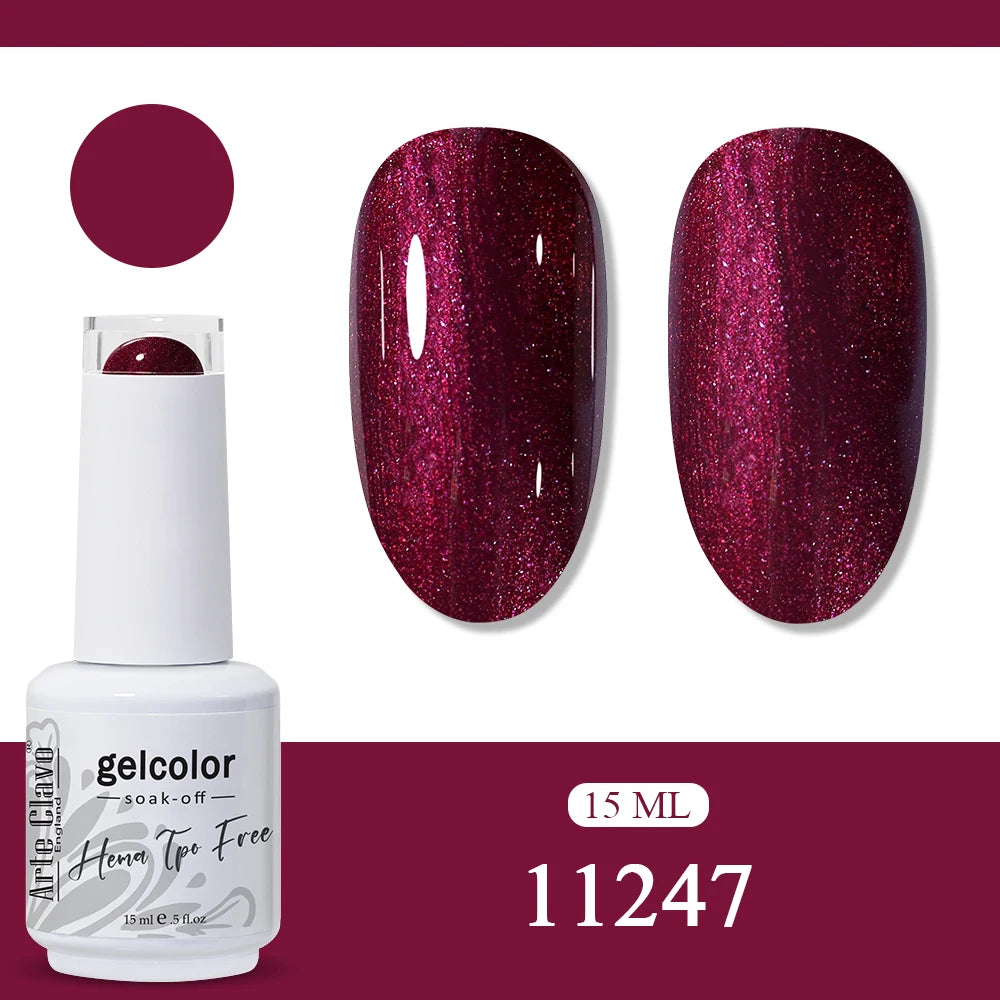 Arte Clavo Glitter Gel Nail Polish HEMA TPO Sliver Champagne