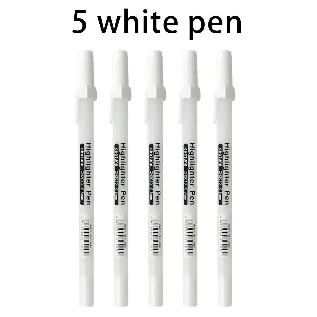 2-12Pcs 0.8mm Metallic White Highlight Gel Pens Permanent Graffiti Drawing Markers Art Craft Writing Stationery Supplies Qme 5 white pen