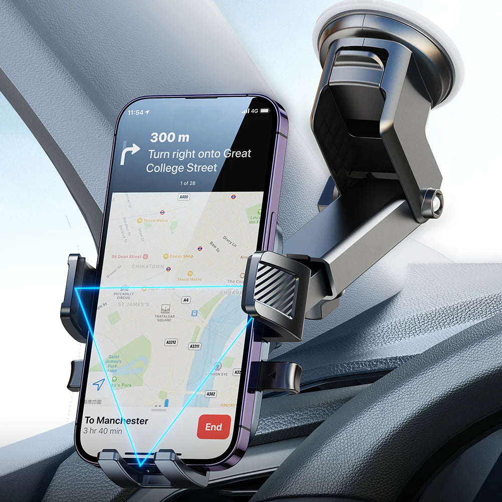 Car Phone Holder Mount Stand with Suction Cup 360 Rotating GPS Support Dashboard & Windscreen Phone Holder for 4-7.2 Inch Phones Qme