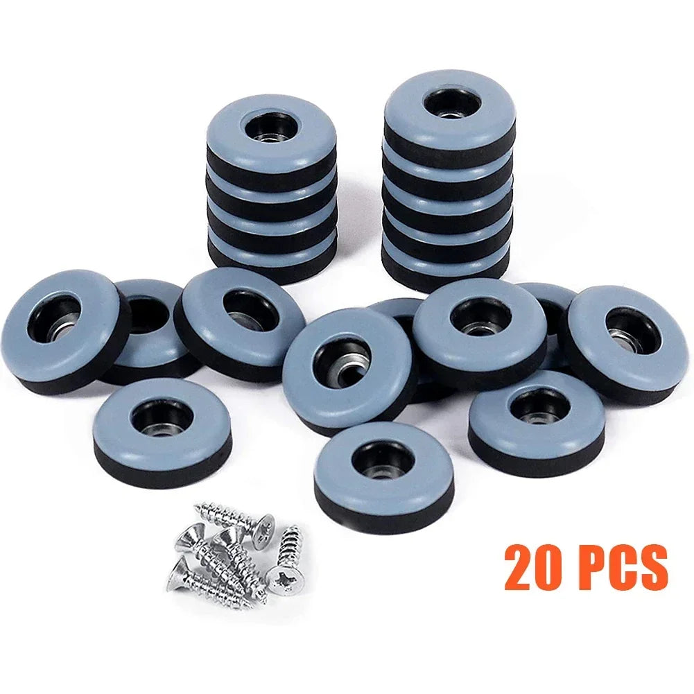 20pcs/set Furniture Feet Sliders With Screws Furniture Glides Sliding Block Table Chair Leg Mat Carpet Hardwood Floor Protector Qme