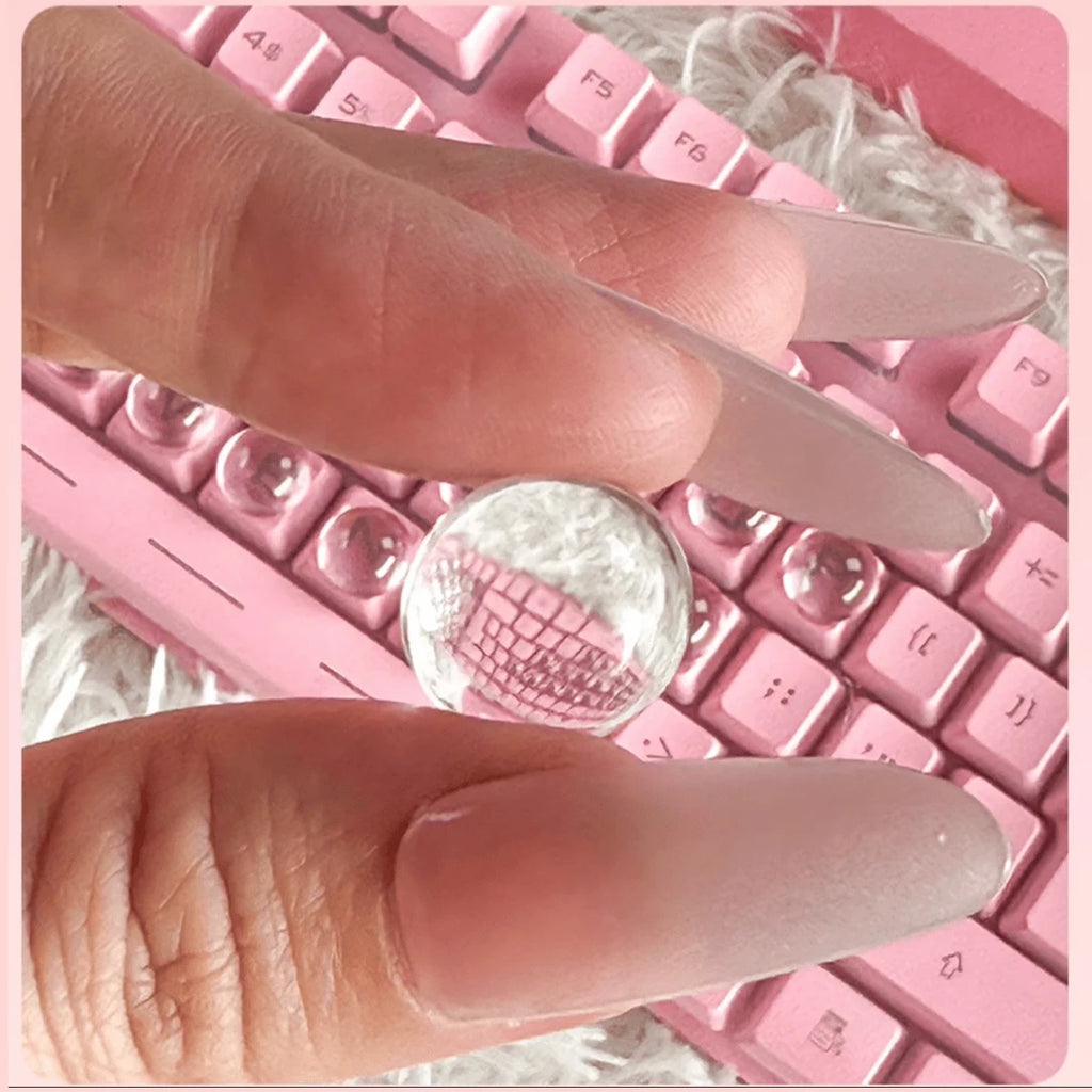 64 Long Nail Typing Tools Transparent Silicone Keycaps 3D Stickers Qme