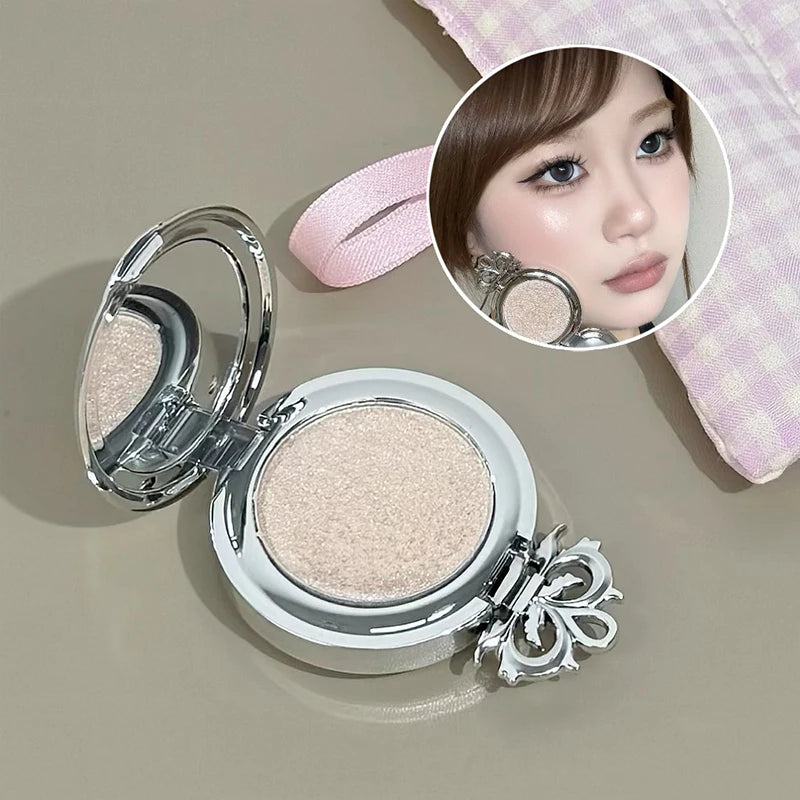 NICEKEY Pink Ballet Makeup Box Include 1*Lip mud,1*Pressed Powder,1*Highlight Powder,1*Eyeshadow Palette Powder With Necklace Qme