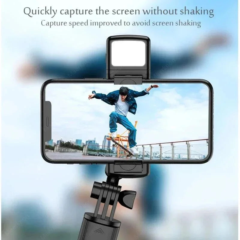 Portable Wireless Bluetooth Selfie Stick Tripod Stand Multifunctional Tripod With Wireless Remote Shutter For IOS Android Phone Qme