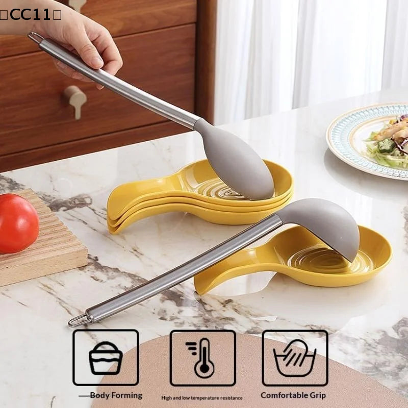 Spoon Rest Large Plastic Holder Heat-resistant Cooking Coffee Qme