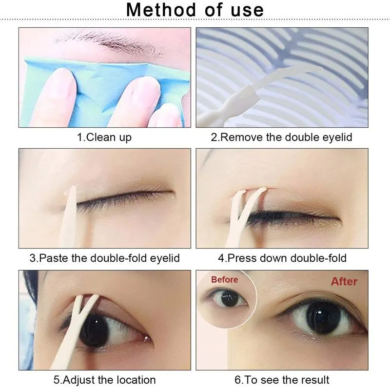 240Pcs Double Fold Eyelid Tape Sticker Lace Nature Clear Beige Stripe Self-adhesive Natural Eye Makeup Make Up With Tool New Qme