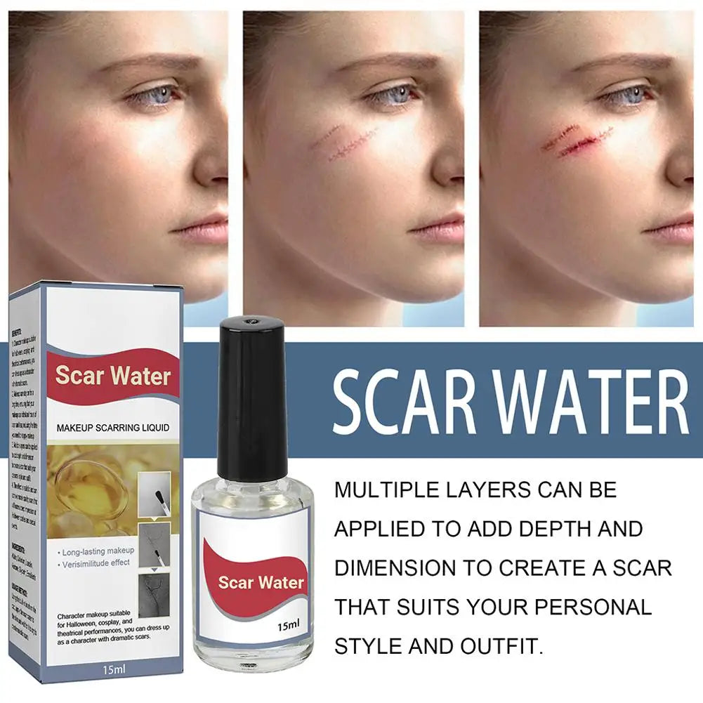 Makeup Scarring Liquid, Scarring Liquid Special Effect Make Up, Liquid Scar Makeup Cosmetic Special Effects Liquid For Halloween Qme
