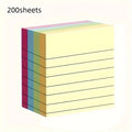 200sheets Line Sticky Notes 4 Colors Portable Student Note Marker Writing Sticky Notes Self-Adhesive Easy To Apply Notepad Qme 200 sheets