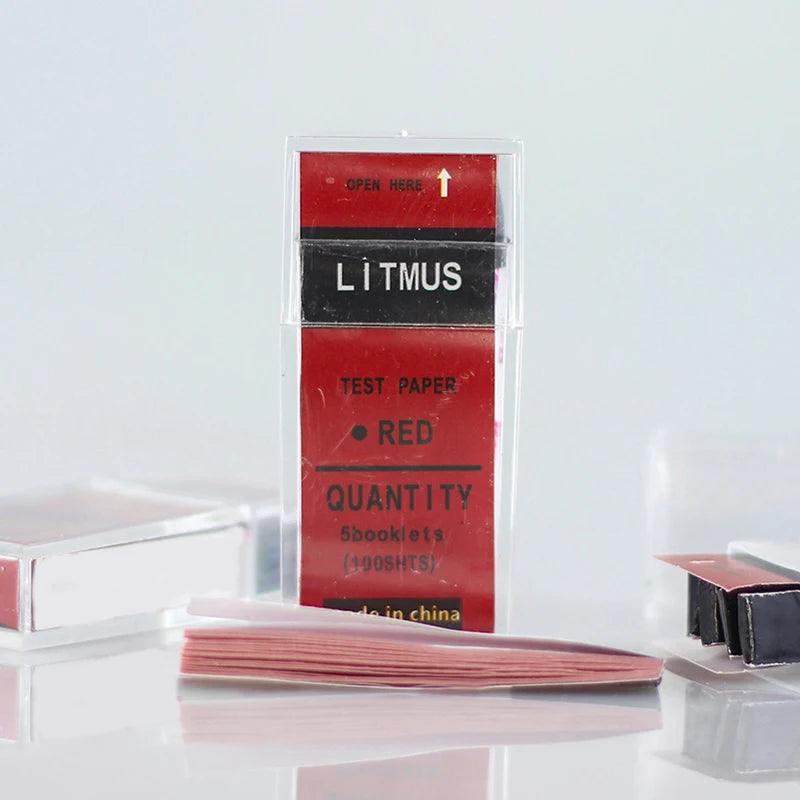 100 Strips Box PH Test Red Blue Litmus Paper Acid Alkali Water Soil Qme