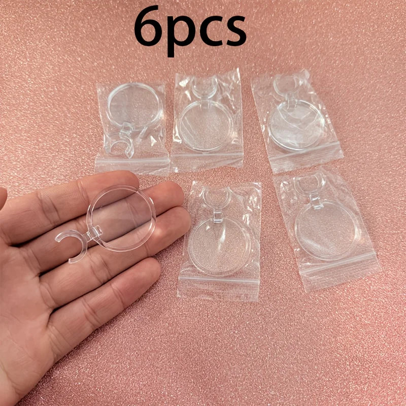 6pcs White Plastic Pen-Style Magnifying Glass Set, Embroidery Laser Magnifier, Painting Magnifier Qme 6pcs