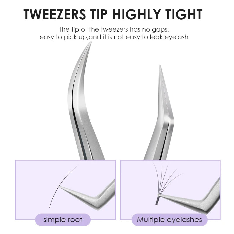 NATUHANA Professional Eyelash Extension Tweezers Precision Qme