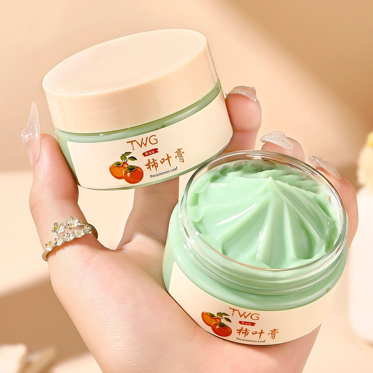 Persimmon Leaf Ointment Supplements Necessary Nutrients Skin Leaving Qme 1pcs 60g