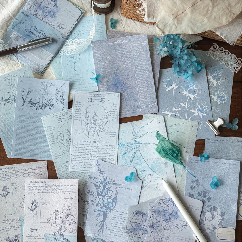TIANZI 20/120 Pcs Vintage Aesthetic Scrapbooking Paper Diary Album Junk Journal Supplies Handmade Planner Material for Crafting Qme H-40 Pcs