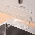 Table Top Trash Can Mini Home Kitchen Waste Storage Box Sink Drain Basket Dry Wet Separation Filtration Magical Qme Transparent