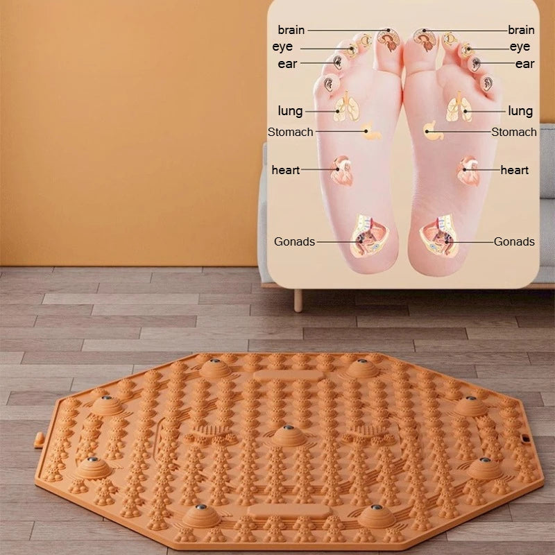 Traditional Chinese Medicine Round Acupressure Board Jogging Foot Qme