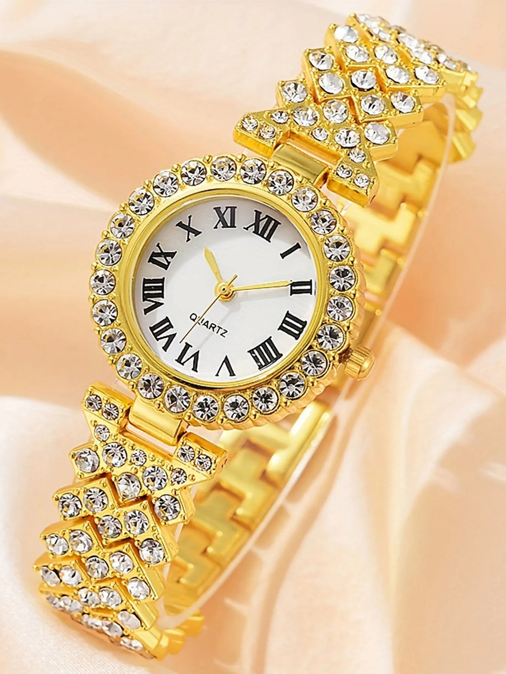 6-piece exquisite and versatile women's watch set, fashionable quartz watch, casual steel strip watch, women's watch set Qme