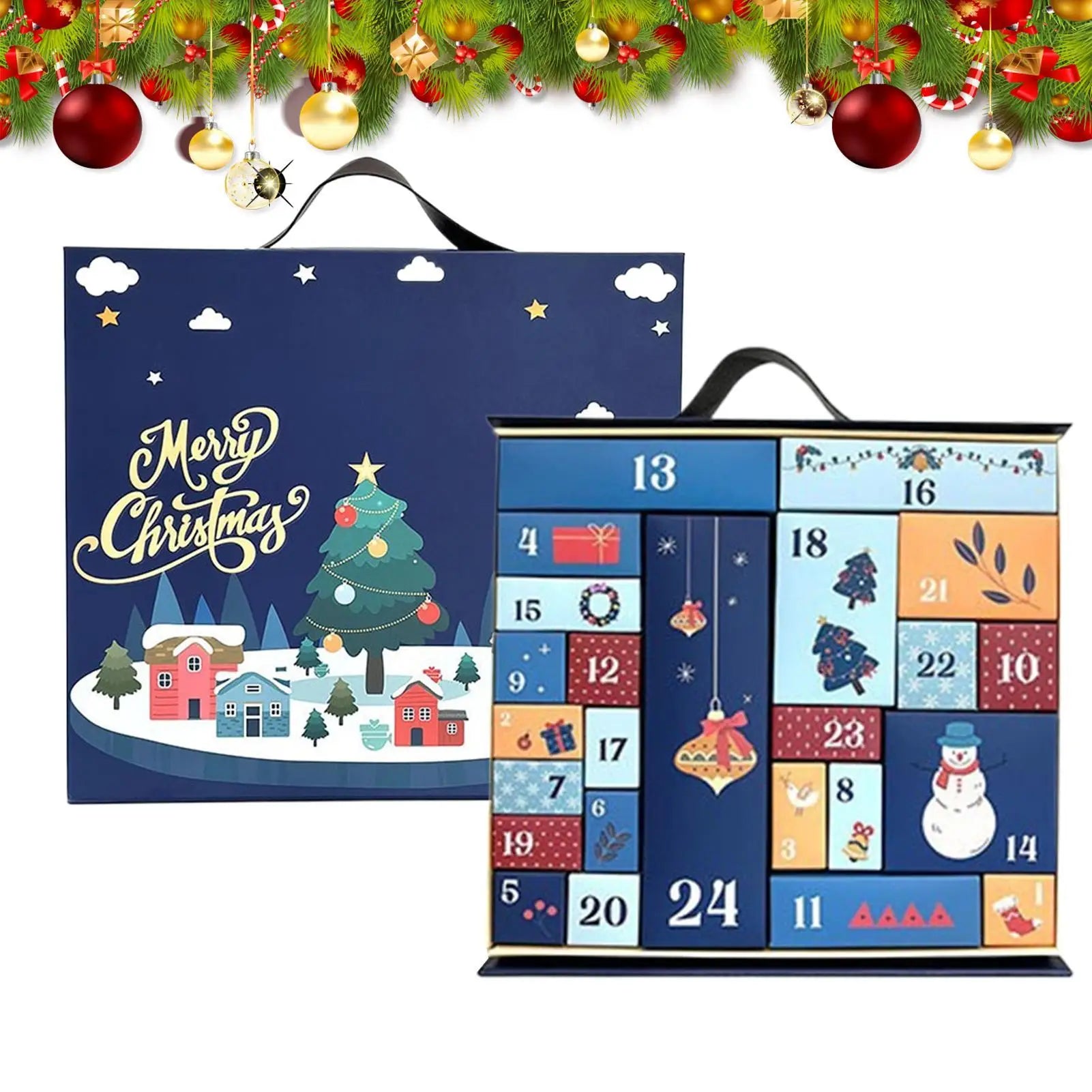 Advent Box Boxes Fill 24 Days Empty Refillable Compartments Teen Qme
