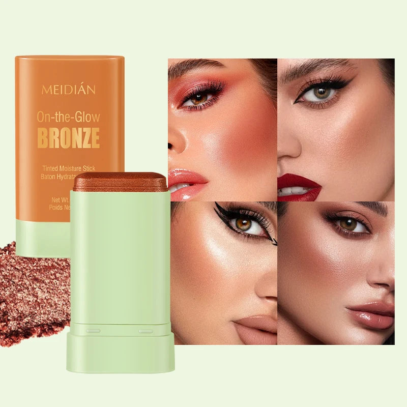 Durable Waterproof Powder Blusher Stick Vibrant Multi Options Rich Qme