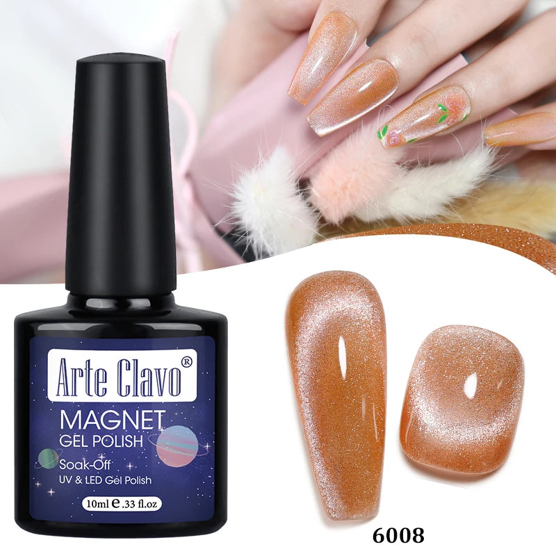 Arte Clavo Shining Transparent Cat Eye Magnetic Gel Unicorn Auroras Qme