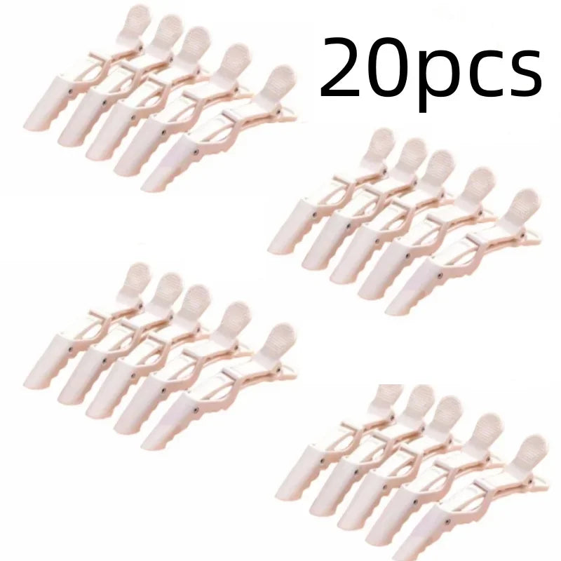 5-30pcs Alligator Hair Clip Plastic Nonslip Hairpin Black Pink Durable Hair Clamp Hairdressing Styling Accessories for Woman Man Qme 20pcs white