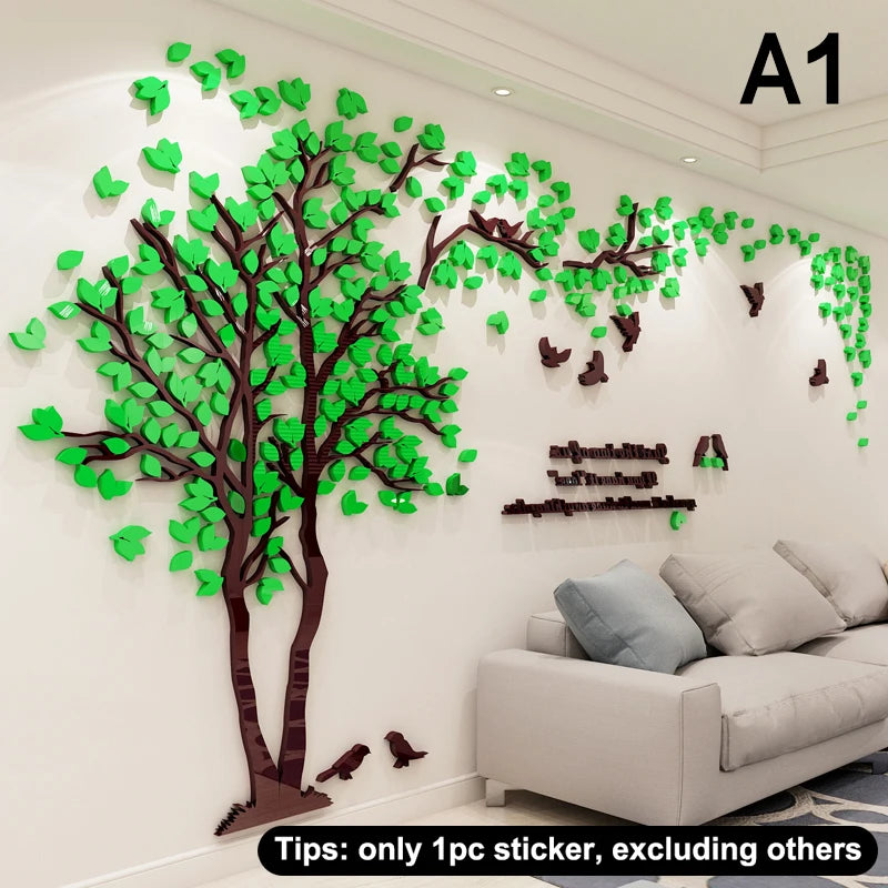 Self-adhesive Home Background Wall Decal Stickers Decoration Bedroom Qme A1