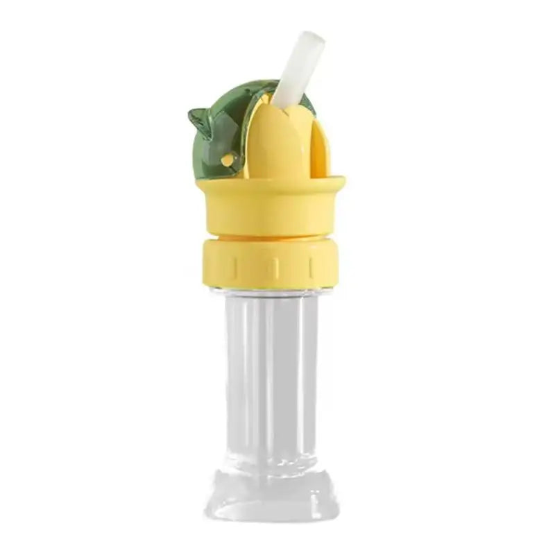 Straw Lid Beverage Water Bottle Cap Spill-proof Storage Box Dustproof Qme Green