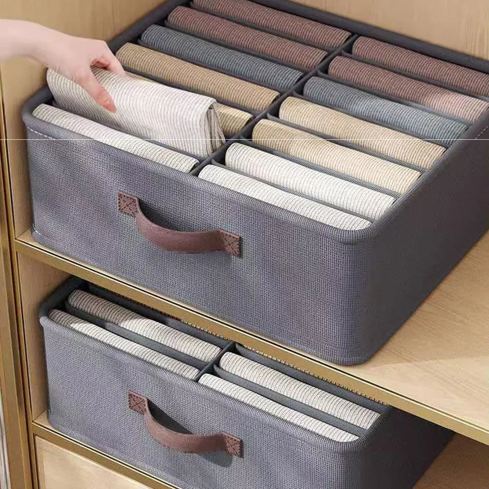Household Foldable Clothes Storage Organizer Pants Shirt Storage Boxs Drawer Wardrobe Organizer Underwear Closet Space Saving Qme