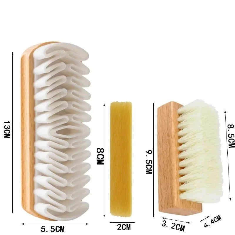 Suede Shoe Clean Wooden Brush Stain Eraser Crepe Pad Nubuck Leather Qme