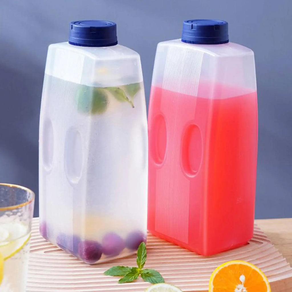 Juice Container Juice Container Cold Drinks Bottle 2L Hot Weather Fridge Beverage Kettle with Scale and Lid for Soda Water Qme