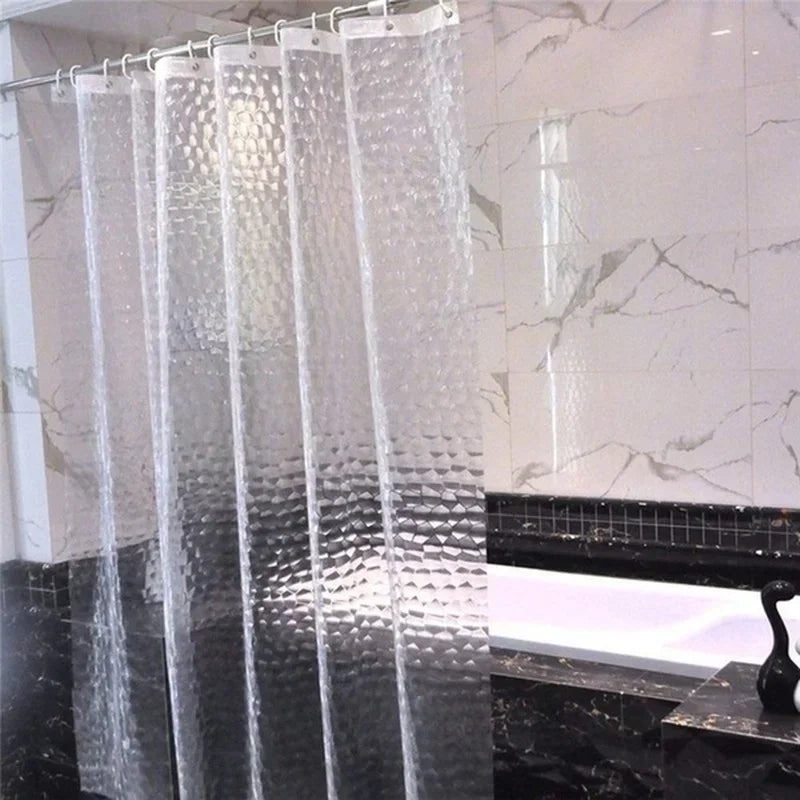 180x180cm 3D Bathroom Bath Shower Curtain Transparent Thicker Qme