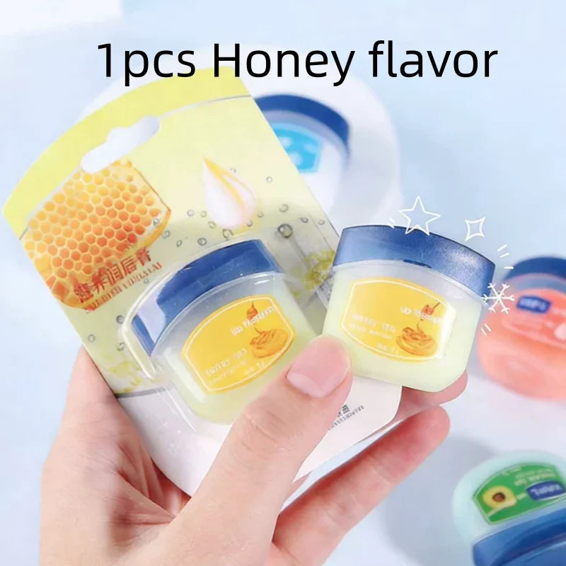 1/4/8pcs mix flavors Winter Lip Balm Whitening Moisturizing Base Natural Plant Base Moisturizing Crack Lip Care Jelly Qme Honey flavor 7g