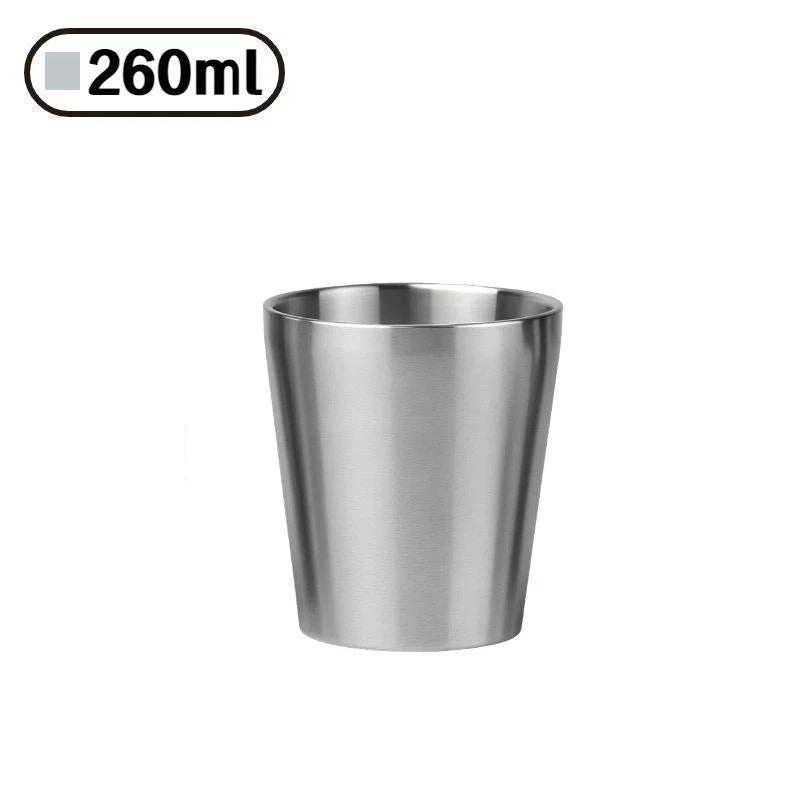260 300 350 Stainless Steel Premium Drinking Cups Shatterproof Cold Qme A Silver