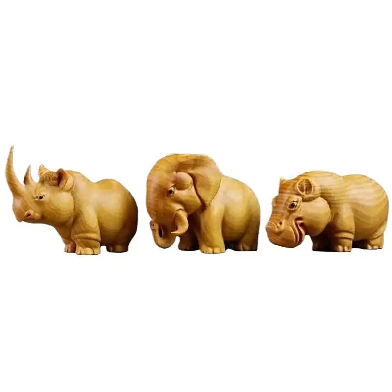 1 Car Ornaments Decoration Sculptures Figurines Manual Wood Carving Qme