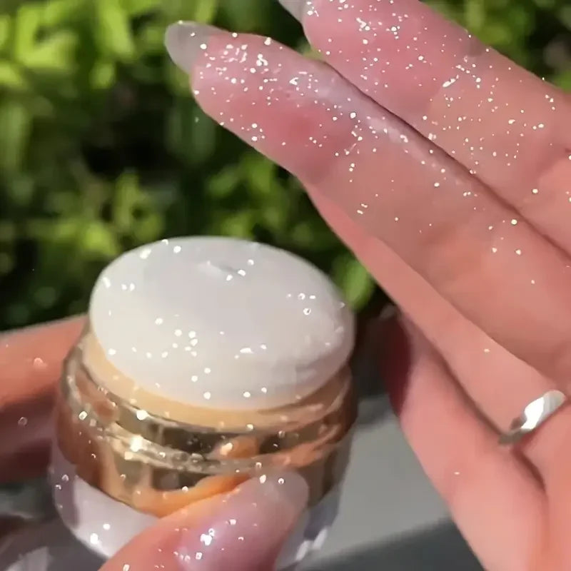 Sparkling Fairy Powder Highlighter -Shimmering Contour Blush for Brightening and Defining Your Features Create a Sparkling Look Qme